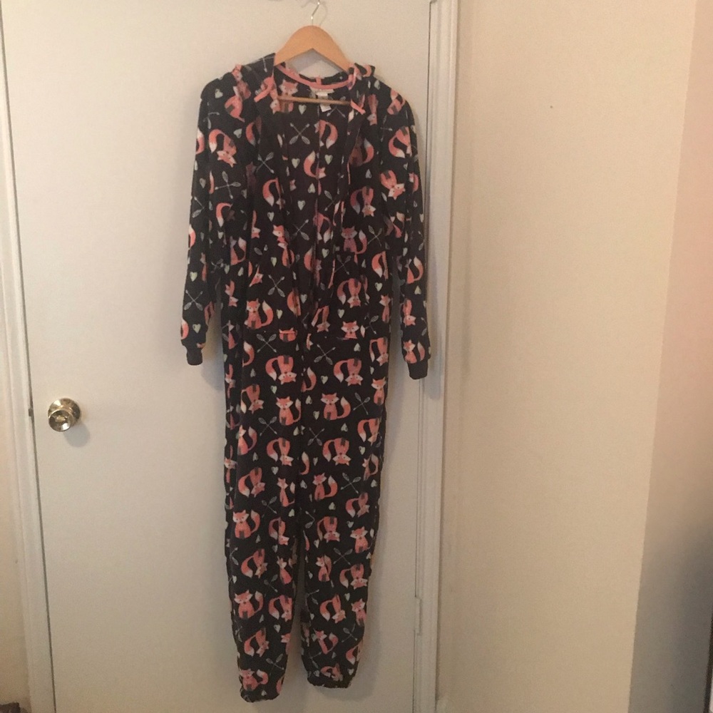 just be, Fox fleece one piece pajama